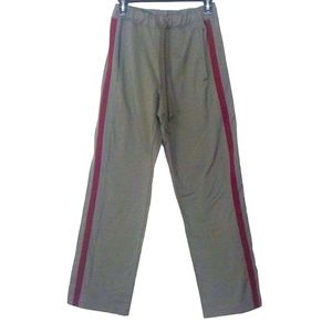 🌞 Gap gray gorpcore vintage running pants red stripe down side of legs men XS